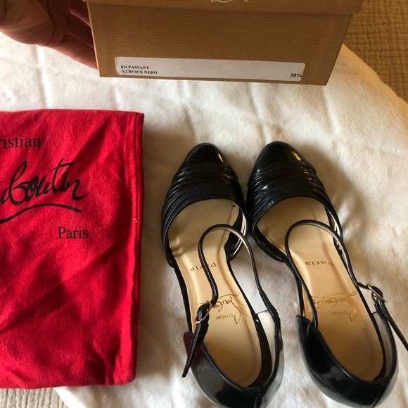 Christian Louboutin, En Passant Vernice Nero - Picture 5 of 8